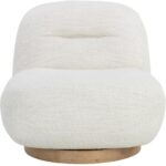 Franze Swivel Lounge Chair - Merino Pearl 109920 109920 FRANZE SWIVEL LOUNGE CHAIR MERINO PEARL 1