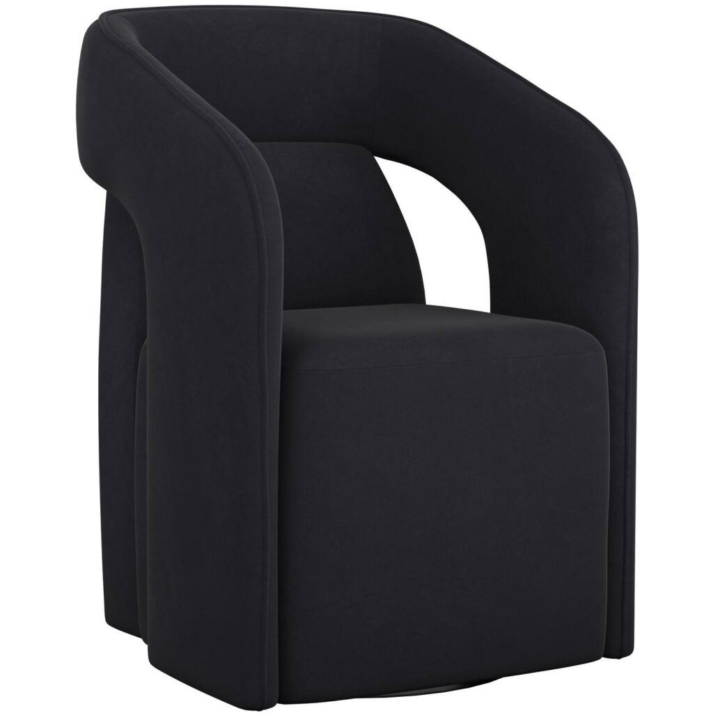 Kendrick Wheeled Dining Armchair - Abbington Black