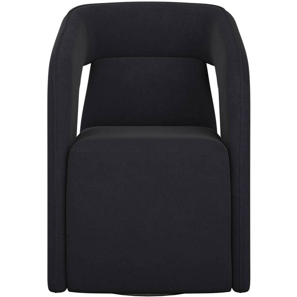 Kendrick Wheeled Dining Armchair - Abbington Black - Image 2