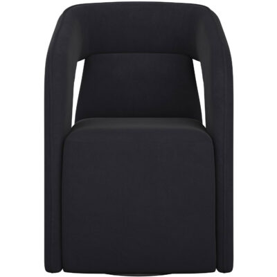 Kendrick Wheeled Dining Armchair - Abbington Black 110033 110033 KENDRICK WHEELED DINING ARMCHAIR ABBINGTON BLACK 1