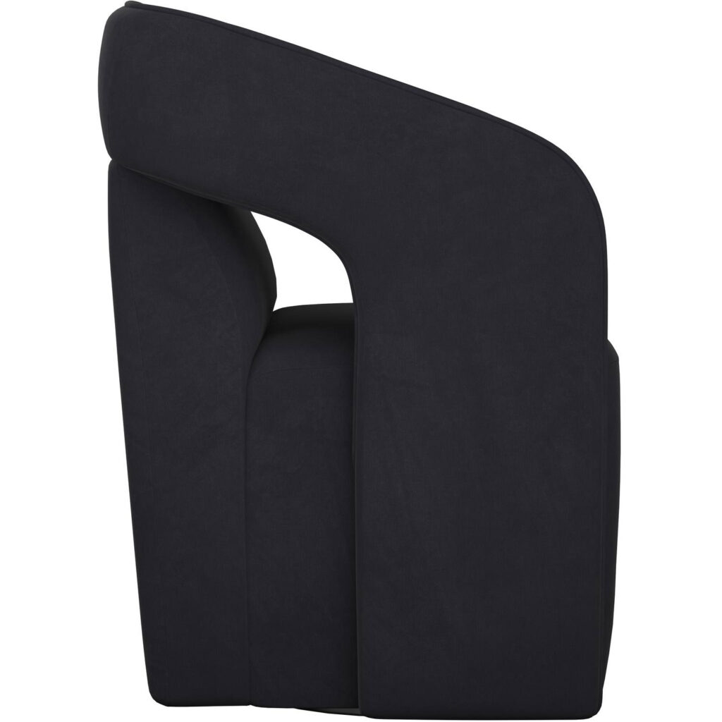 Kendrick Wheeled Dining Armchair - Abbington Black - Image 3