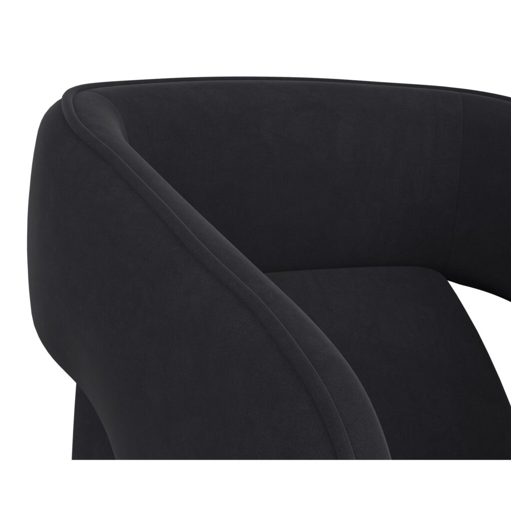 Kendrick Wheeled Dining Armchair - Abbington Black - Image 6