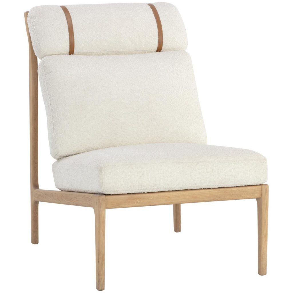 Elanor Lounge Chair - Light Oak - Altro White