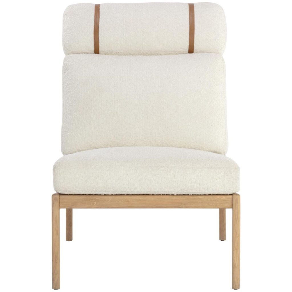 Elanor Lounge Chair - Light Oak - Altro White - Image 2