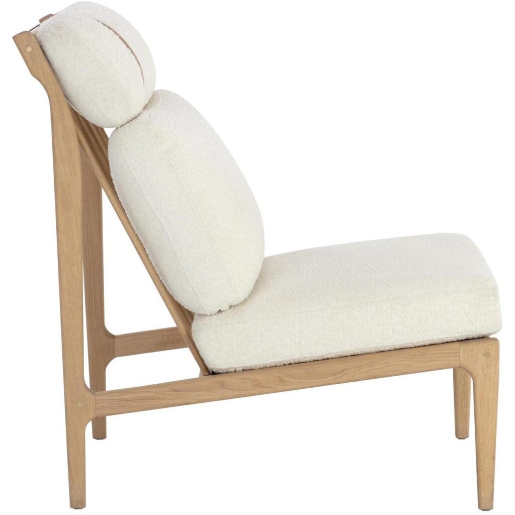 Elanor Lounge Chair - Light Oak - Altro White - Image 3