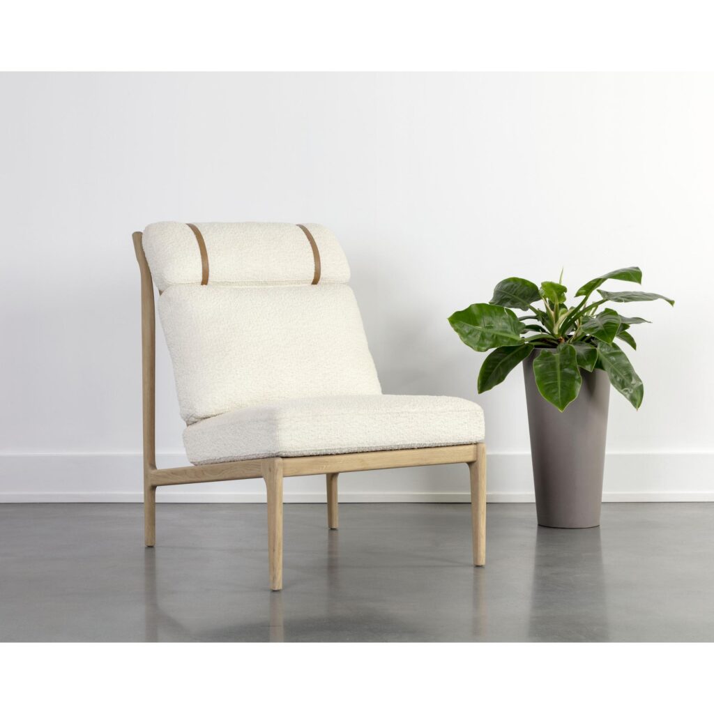 Elanor Lounge Chair - Light Oak - Altro White - Image 5