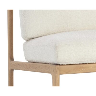 Elanor Lounge Chair - Light Oak - Altro White 110042 110042 ELANOR LOUNGE CHAIR LIGHT OAK ALTRO WHITE 6