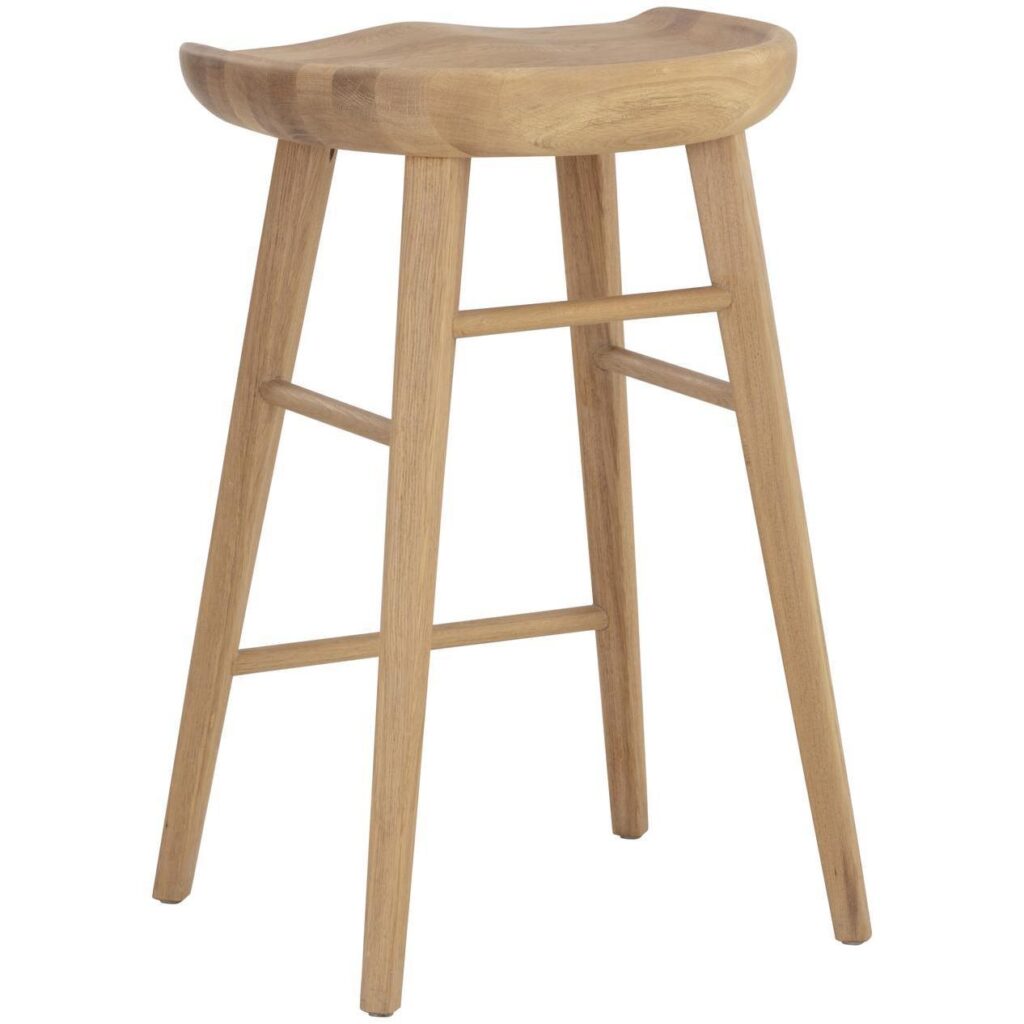 Dominic Counter Stool - Light Oak - Image 4