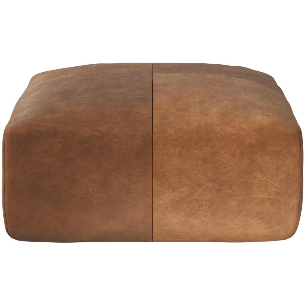 Elio Ottoman - Cognac Leather - Image 2