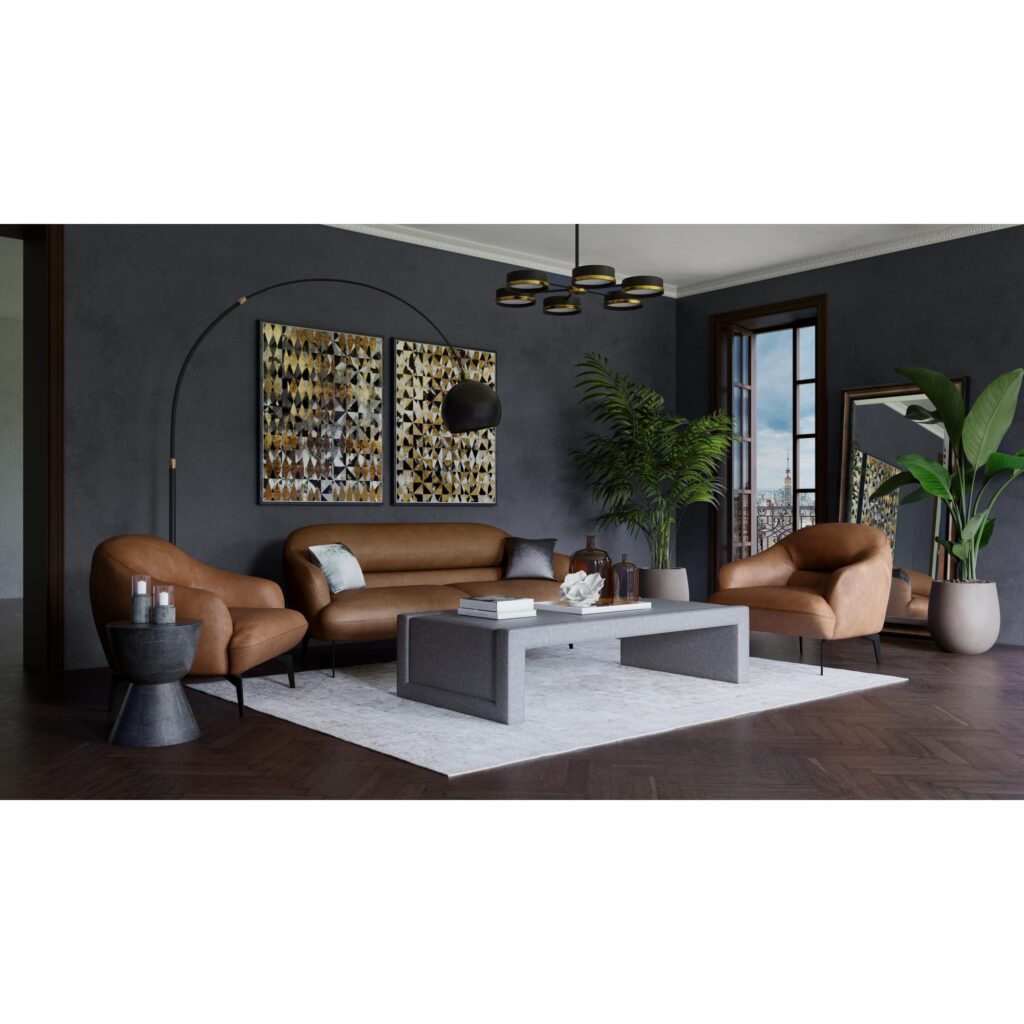 Armani Sofa - Cognac Leather - Image 3