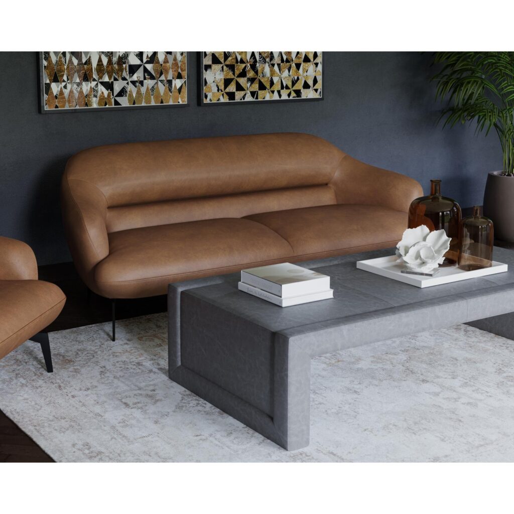 Armani Sofa - Cognac Leather - Image 5