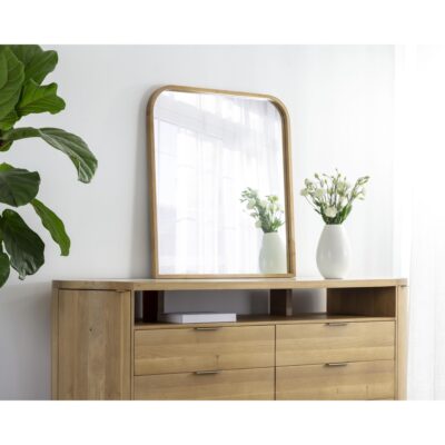 Calabasas Wall Mirror - Rustic Oak 110175 110175 CALABASAS WALL MIRROR RUSTIC OAK 5