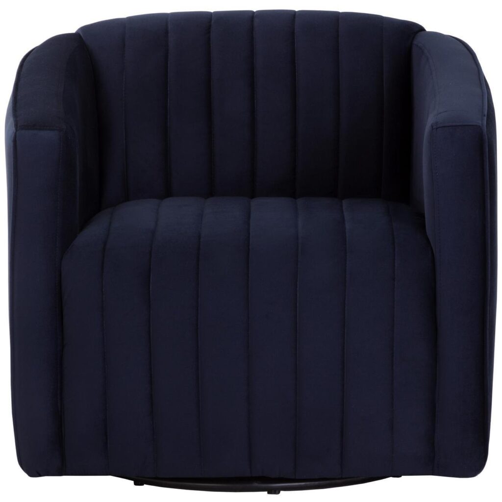 Garrison Swivel Lounge Chair - Abbington Navy - Image 2