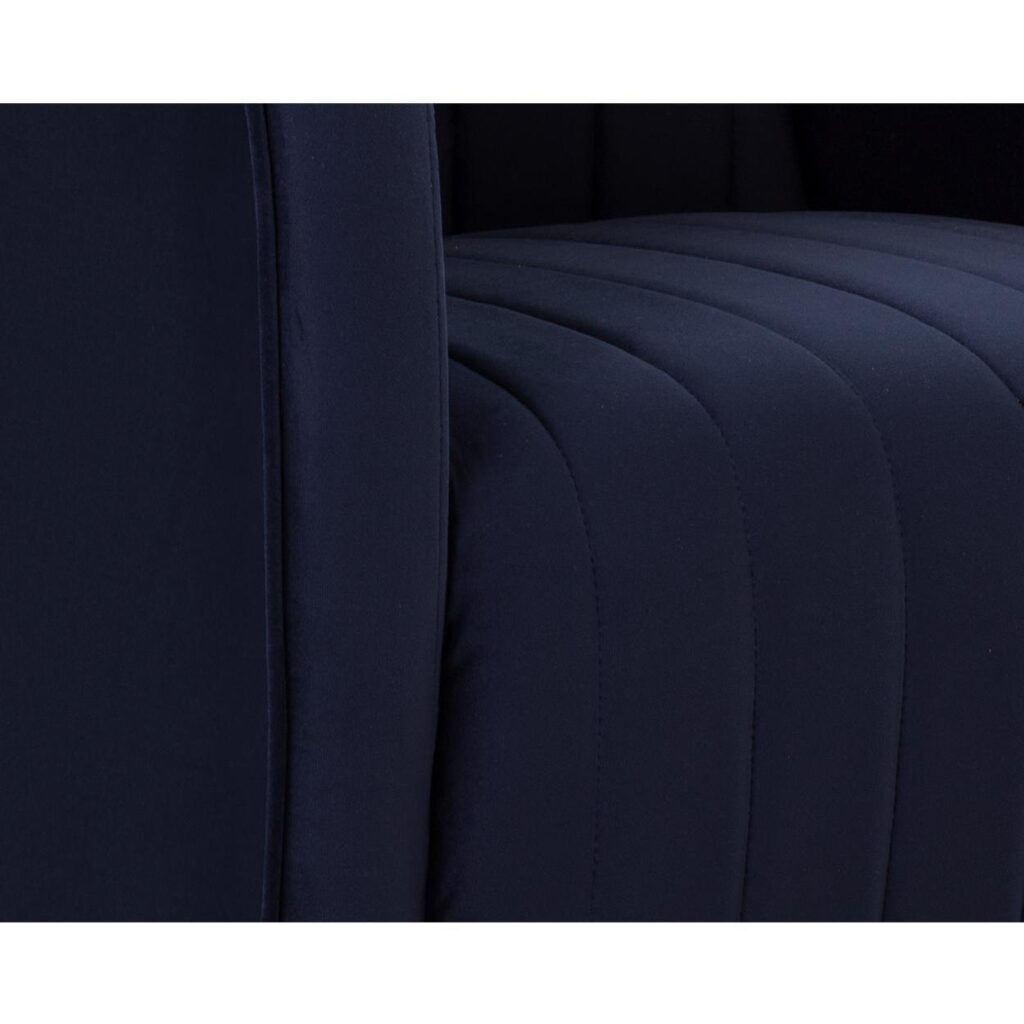 Garrison Swivel Lounge Chair - Abbington Navy - Image 6