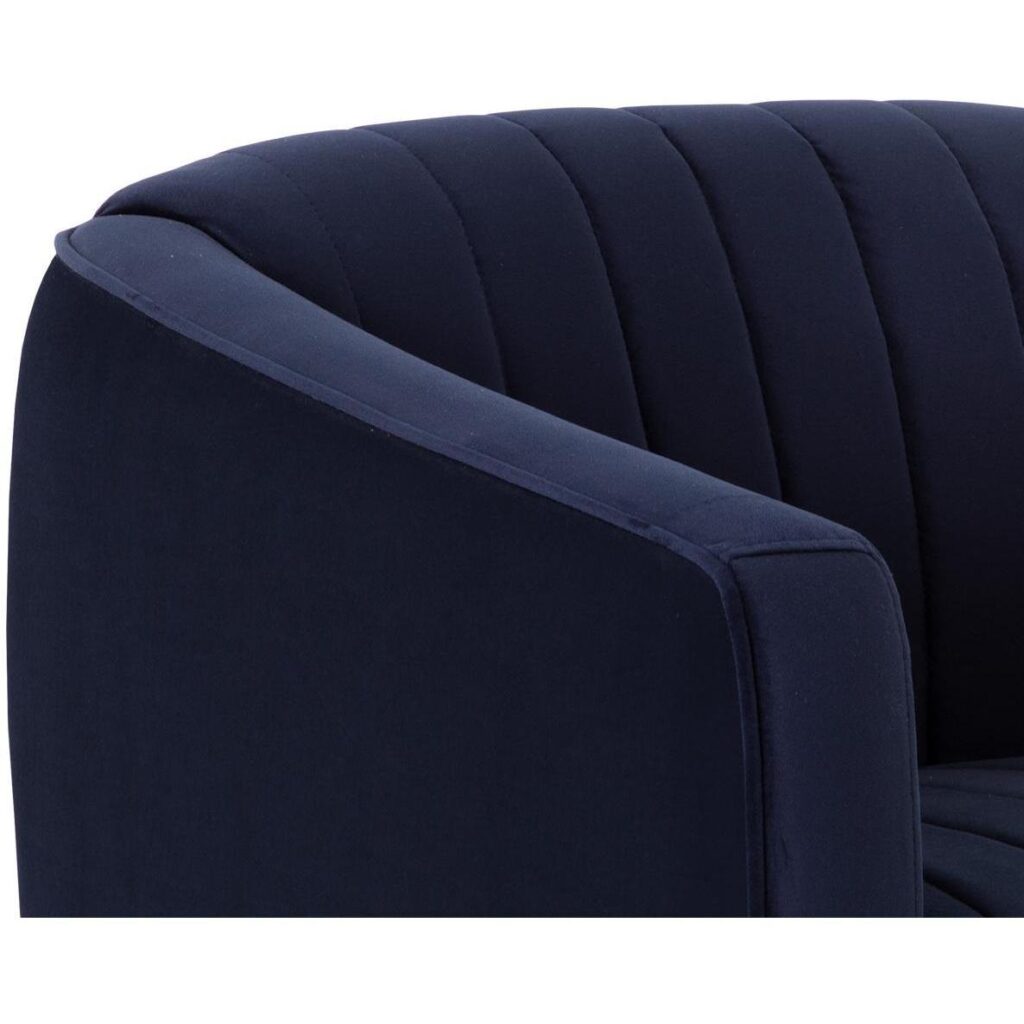 Garrison Swivel Lounge Chair - Abbington Navy - Image 7