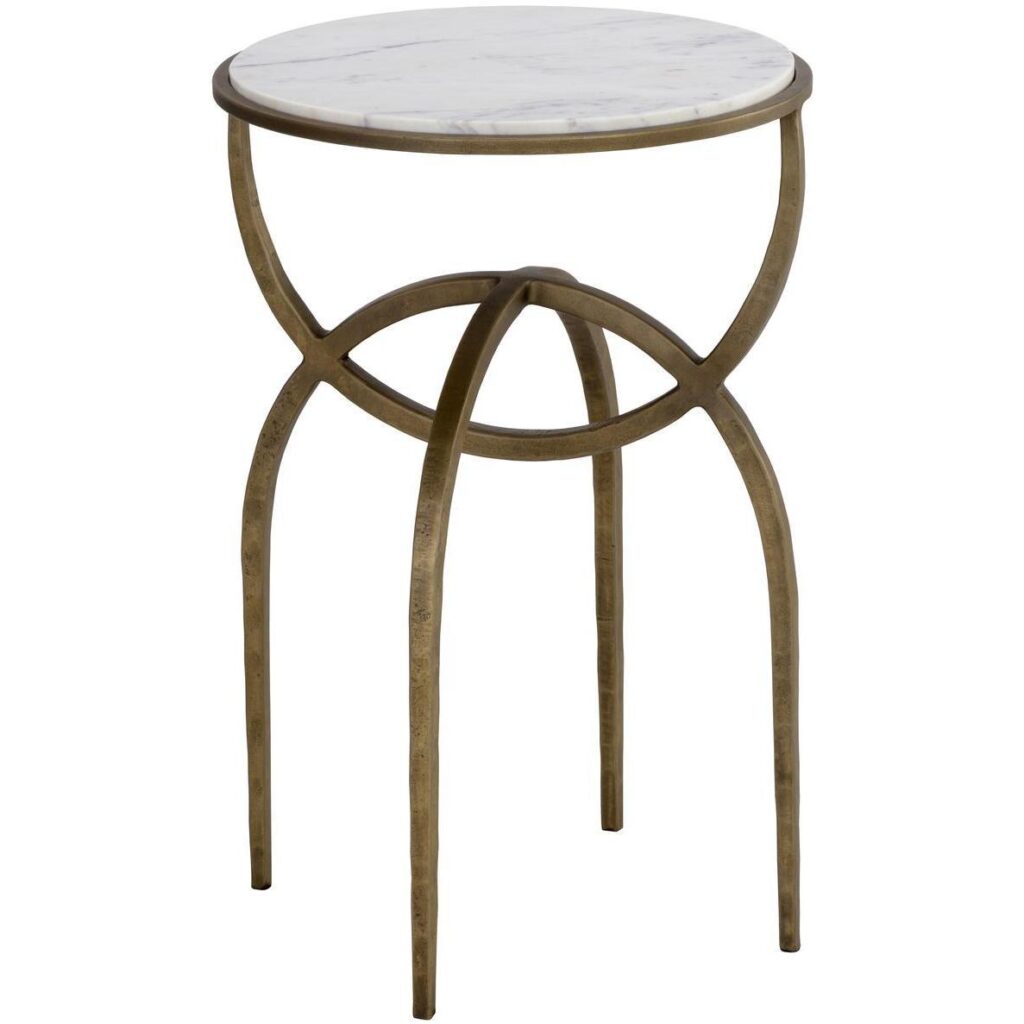 Alicent End Table - White Marble - Image 2