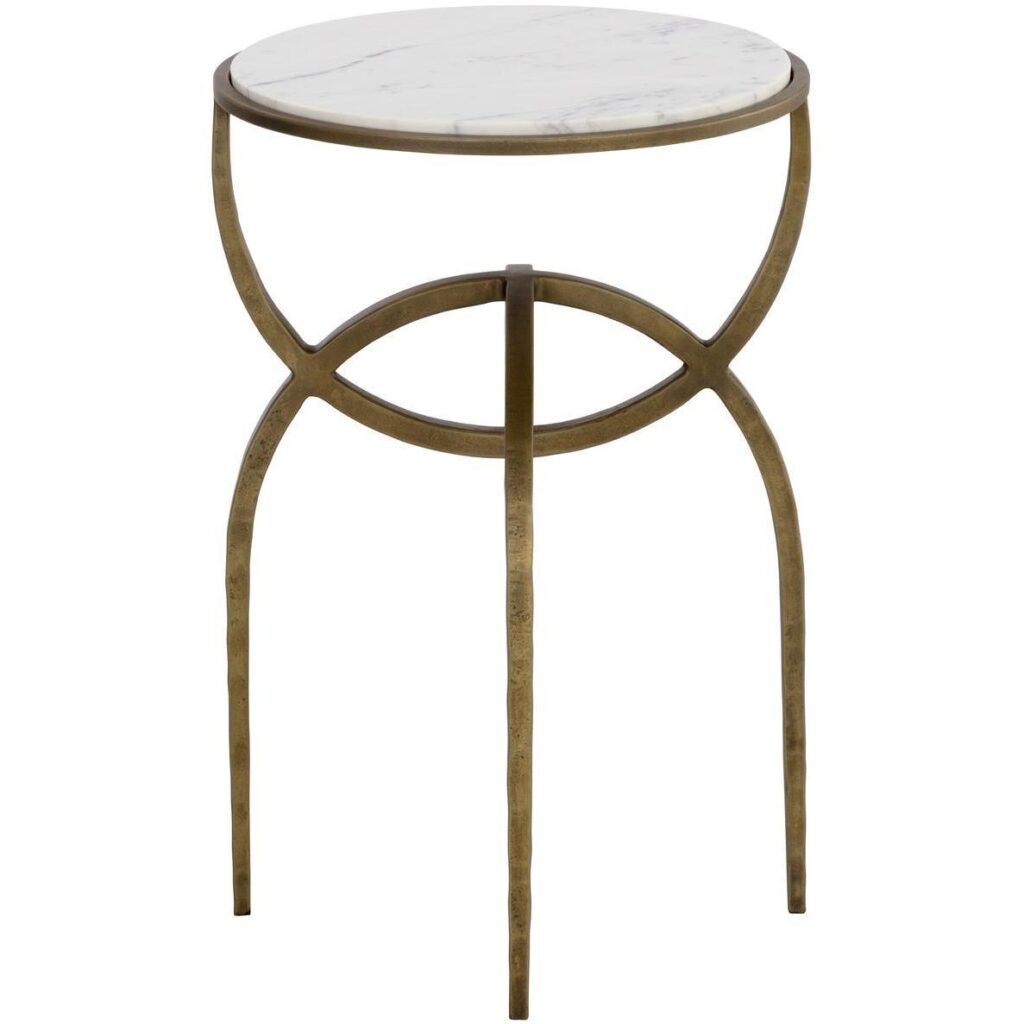 Alicent End Table - White Marble - Image 3