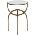Alicent End Table - White Marble 9 Alicent End Table - White Marble 110188 110188 ALICENT END TABLE WHITE MARBLE 2