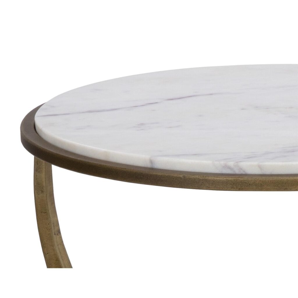 Alicent End Table - White Marble - Image 7