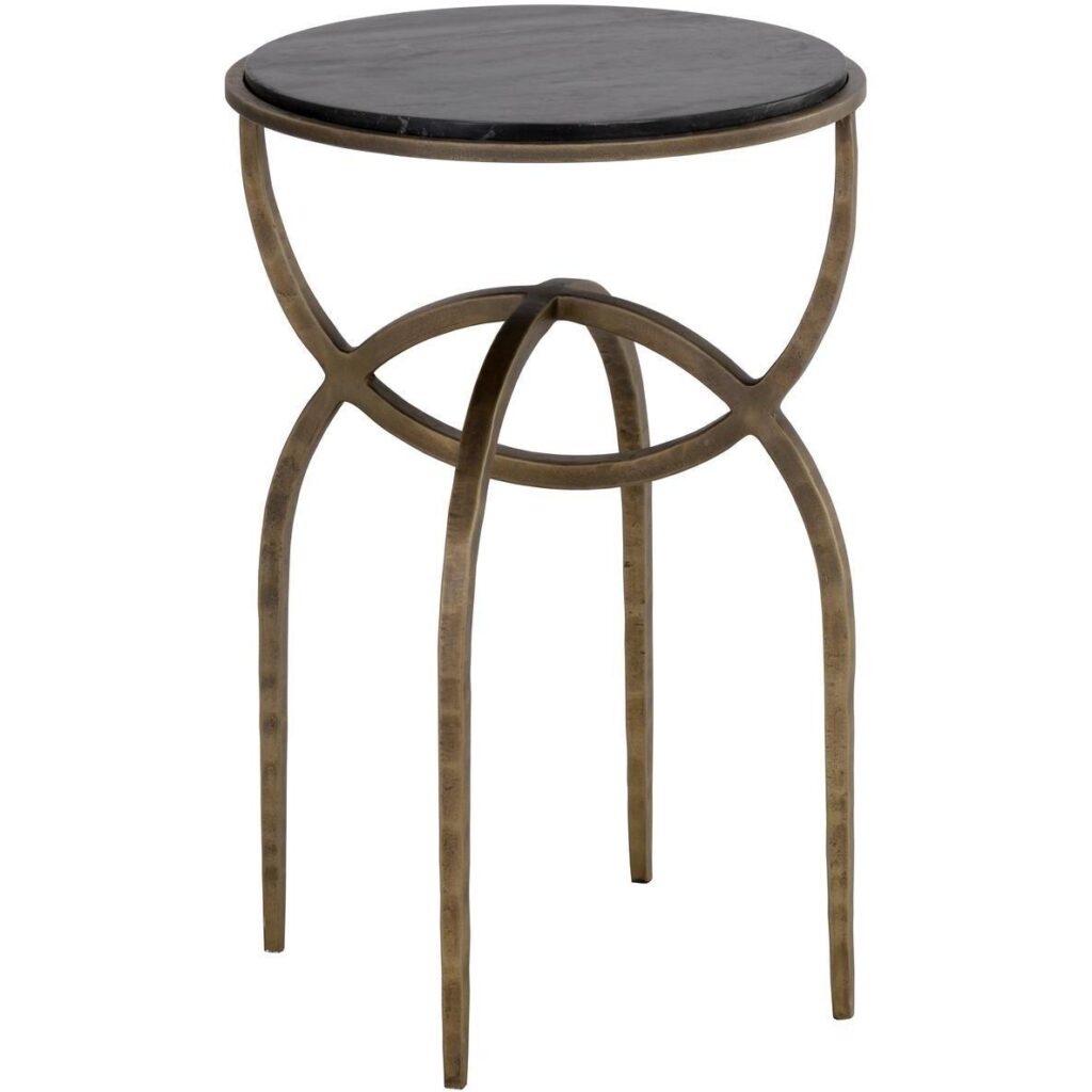 Alicent End Table - Black Marble - Image 2