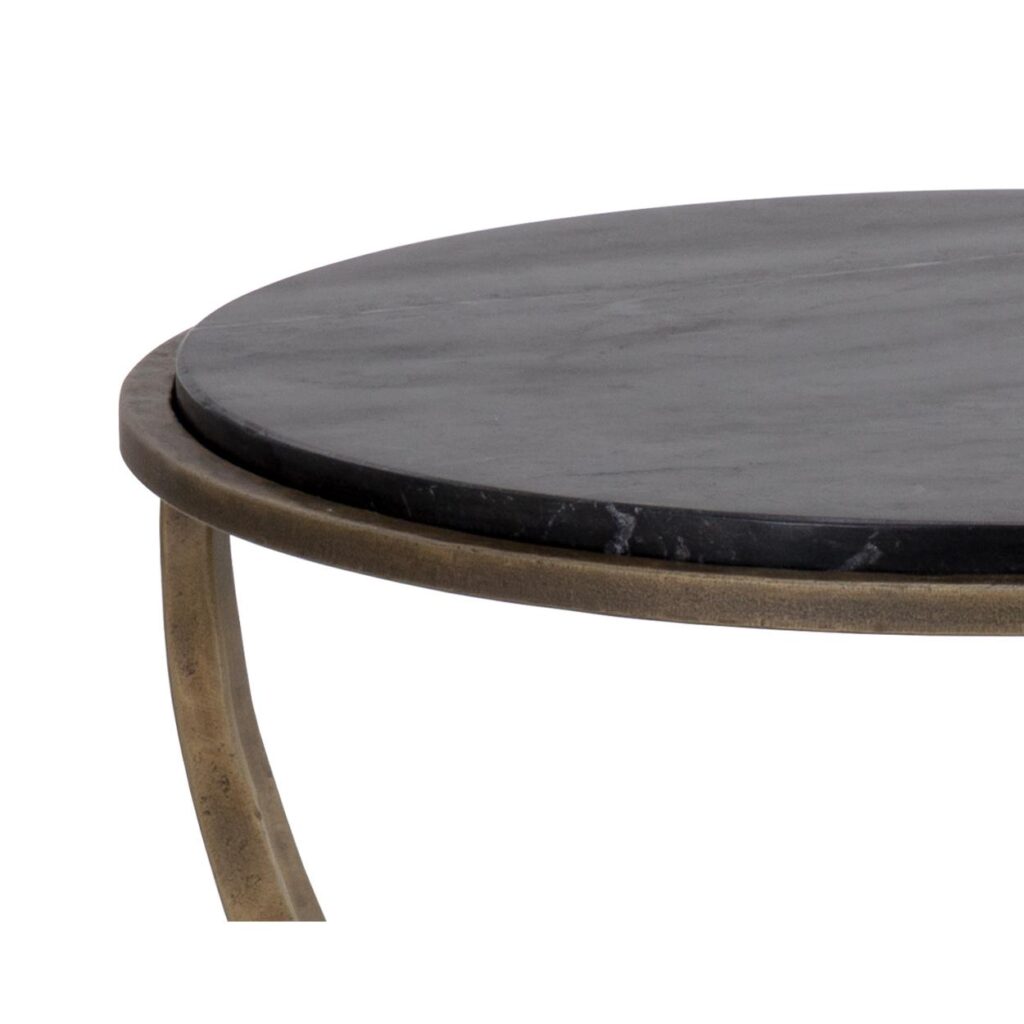 Alicent End Table - Black Marble - Image 6