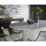 Paloma Dining Table - Oval - White Marble - 84" 10 Paloma Dining Table - Oval - White Marble - 84" - Image 4