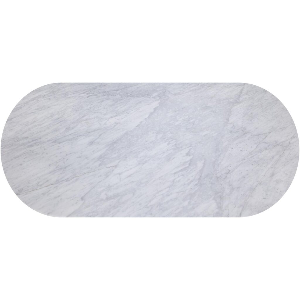 Paloma Dining Table - Oval - White Marble - 84" - Image 4