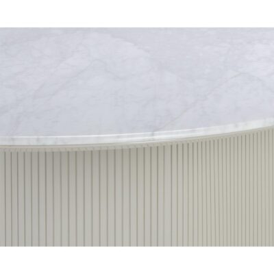 Paloma Dining Table - Oval - White Marble - 84" 110254 110254 PALOMA DINING TABLE GOLD WHITE MARBLE 84 6