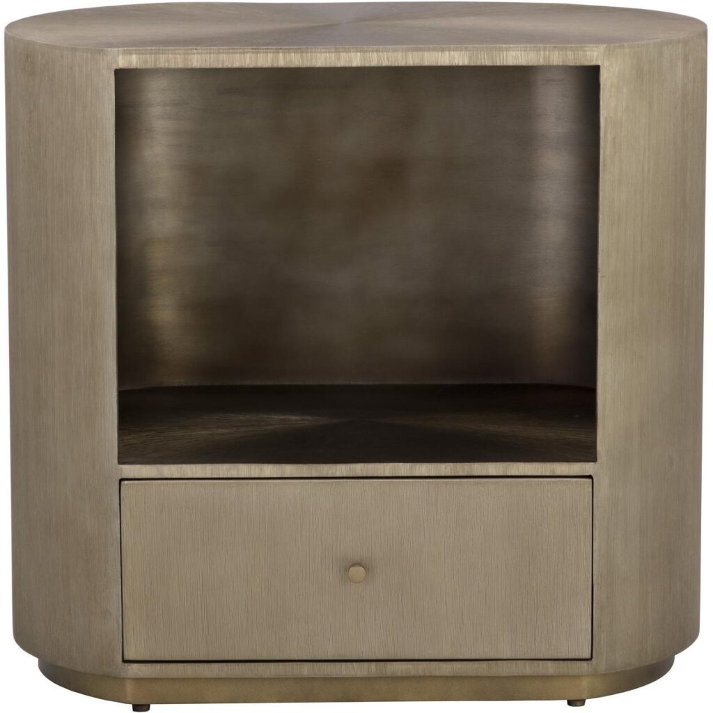 Siena Nightstand - Oval - Antique Brass - Image 3