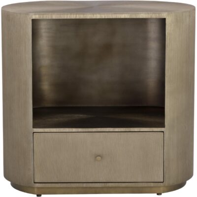 Siena Nightstand - Oval - Antique Brass 110364 110364 SIENA NIGHTSTAND OVAL ANTIQUE BRASS 2