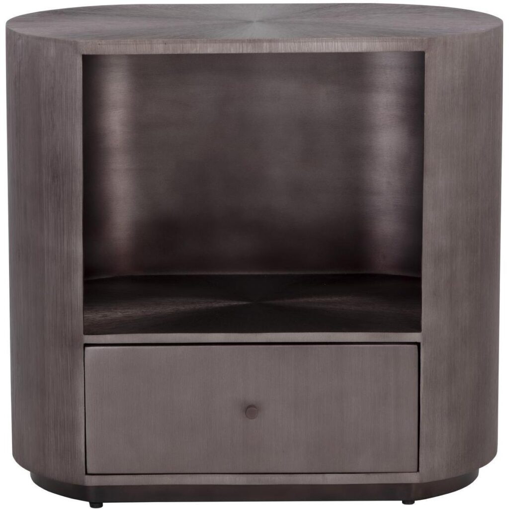 Siena Nightstand - Oval - Gunmetal - Image 3