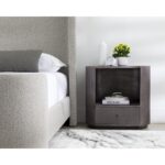 Siena Nightstand - Oval - Gunmetal 11 Siena Nightstand - Oval - Gunmetal 110365 110365 SIENA NIGHTSTAND OVAL GUNMETAL 5
