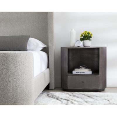 Siena Nightstand - Oval - Gunmetal 110365 110365 SIENA NIGHTSTAND OVAL GUNMETAL 5