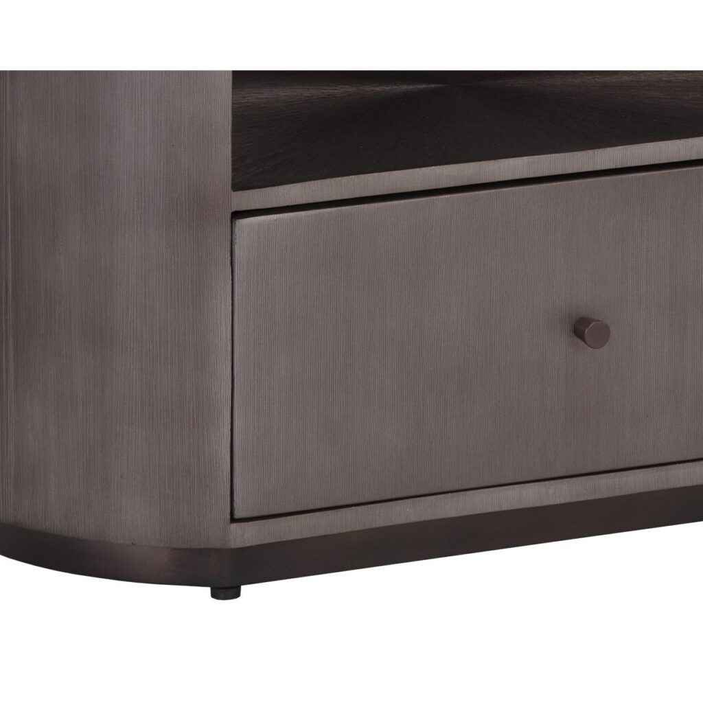 Siena Nightstand - Oval - Gunmetal - Image 7