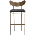 Gibbons Barstool - Antique Brass - Charcoal Black Leather 9 Gibbons Barstool - Antique Brass - Charcoal Black Leather 110366 110366 GIBBONS BARSTOOL ANTIQUE BRASS CHARCOAL BLACK LEATHER 1