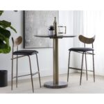 Gibbons Barstool - Antique Brass - Charcoal Black Leather 12 Gibbons Barstool - Antique Brass - Charcoal Black Leather 110366 110366 GIBBONS BARSTOOL ANTIQUE BRASS CHARCOAL BLACK LEATHER 5