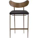 Gibbons Counter Stool - Antique Brass - Charcoal Black Leather 9 Gibbons Counter Stool - Antique Brass - Charcoal Black Leather 110367 110367 GIBBONS COUNTER STOOL ANTIQUE BRASS CHARCOAL BLACK LEATHER 1