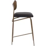 Gibbons Counter Stool - Antique Brass - Charcoal Black Leather 10 Gibbons Counter Stool - Antique Brass - Charcoal Black Leather 110367 110367 GIBBONS COUNTER STOOL ANTIQUE BRASS CHARCOAL BLACK LEATHER 2