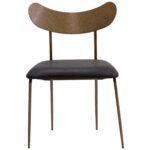 Gibbons Dining Chair - Antique Brass - Charcoal Black Leather 9 Gibbons Dining Chair - Antique Brass - Charcoal Black Leather 110368 110368 GIBBONS DINING CHAIR ANTIQUE BRASS CHARCOAL BLACK LEATHER 1