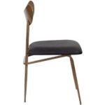 Gibbons Dining Chair - Antique Brass - Charcoal Black Leather 10 Gibbons Dining Chair - Antique Brass - Charcoal Black Leather 110368 110368 GIBBONS DINING CHAIR ANTIQUE BRASS CHARCOAL BLACK LEATHER 2