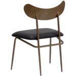 Gibbons Dining Chair - Antique Brass - Charcoal Black Leather 11 Gibbons Dining Chair - Antique Brass - Charcoal Black Leather 110368 110368 GIBBONS DINING CHAIR ANTIQUE BRASS CHARCOAL BLACK LEATHER 3