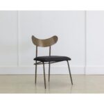 Gibbons Dining Chair - Antique Brass - Charcoal Black Leather 12 Gibbons Dining Chair - Antique Brass - Charcoal Black Leather 110368 110368 GIBBONS DINING CHAIR ANTIQUE BRASS CHARCOAL BLACK LEATHER 5