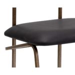 Gibbons Dining Chair - Antique Brass - Charcoal Black Leather 13 Gibbons Dining Chair - Antique Brass - Charcoal Black Leather 110368 110368 GIBBONS DINING CHAIR ANTIQUE BRASS CHARCOAL BLACK LEATHER 6