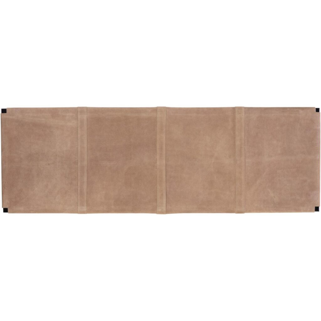 Elon Bench - Suede Light Tan Leather - Image 3