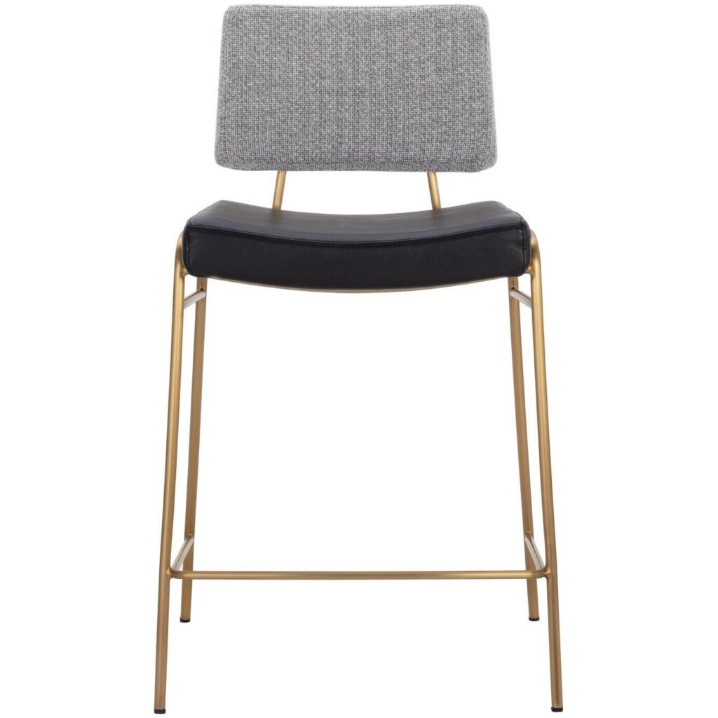 Brinley Counter Stool - Gold - Nightfall Black / Chacha Grey - Image 2