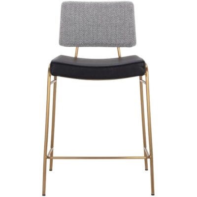 Brinley Counter Stool - Gold - Nightfall Black / Chacha Grey 110471 110471 BRINLEY COUNTER STOOL GOLD NIGHTFALL BLACK CHACHA GREY 1