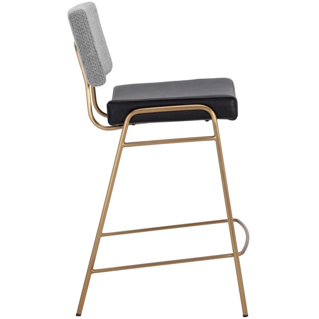 Brinley Counter Stool - Gold - Nightfall Black / Chacha Grey - Image 3