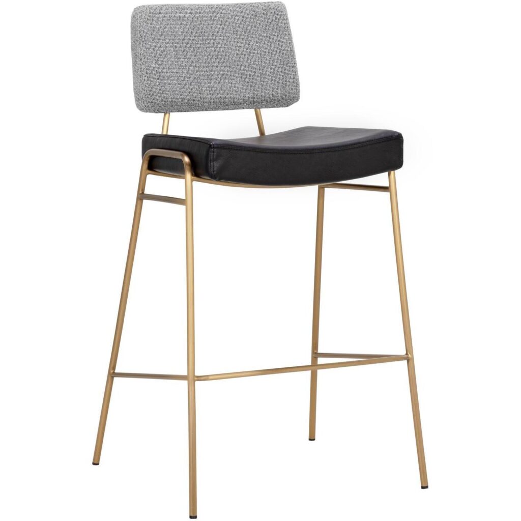 Brinley Barstool - Gold - Nightfall Black / Chacha Grey