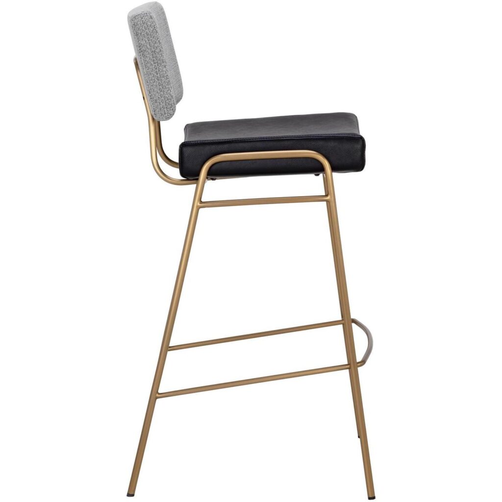 Brinley Barstool - Gold - Nightfall Black / Chacha Grey - Image 3