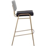 Brinley Barstool - Gold - Nightfall Black / Chacha Grey 10 Brinley Barstool - Gold - Nightfall Black / Chacha Grey 110472 110472 BRINLEY BARSTOOL GOLD NIGHTFALL BLACK CHACHA GREY 2